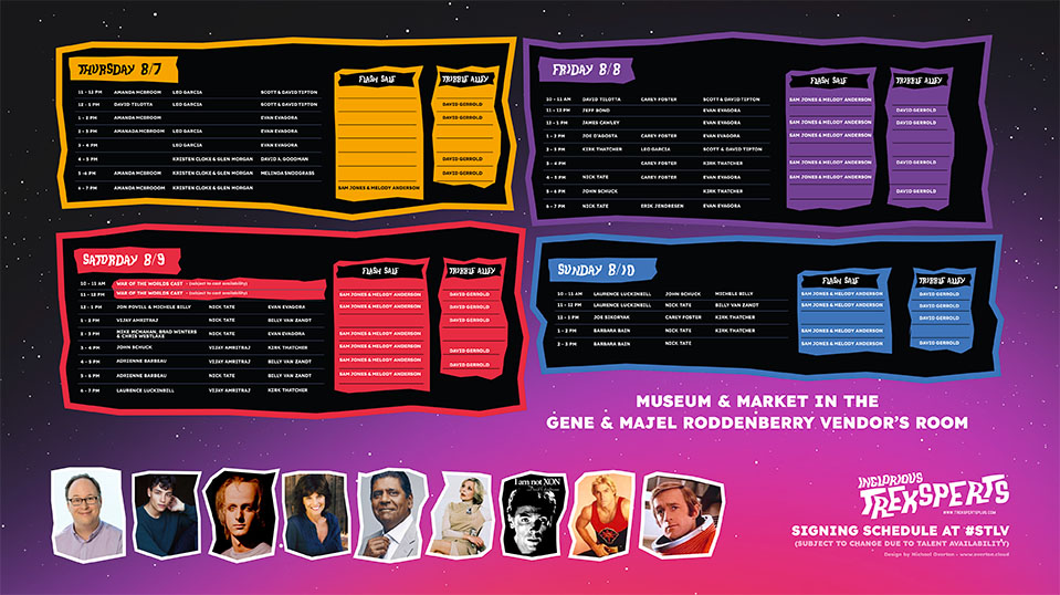 Treksperts Signing Schedule