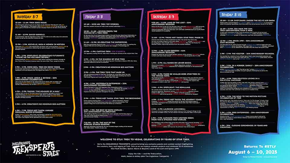 Treksperts Signing Schedule